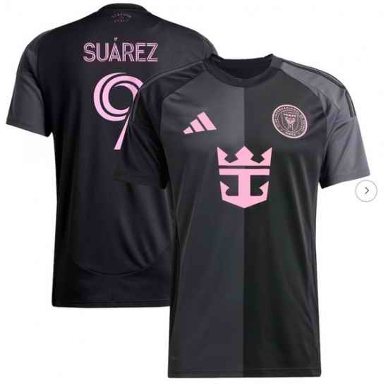 Men's Inter Miami CF Luis Suarez adidas Black 2025 The Fortitude Kit Replica Player Jersey